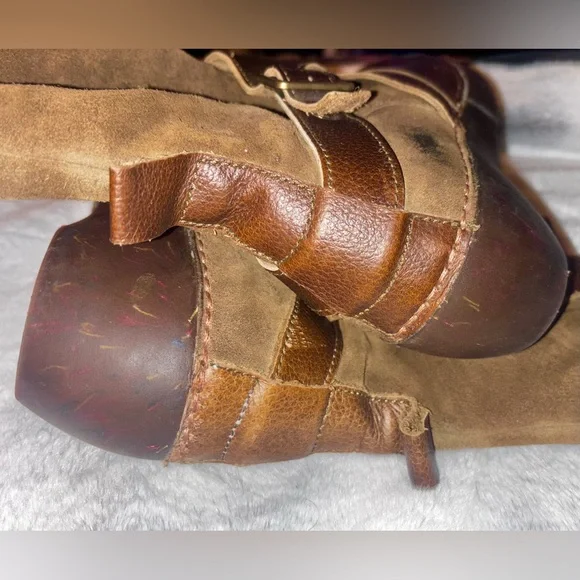 El Naturalista Leather & Suede Ankle Boots women's size l0 - Picture 9 of 11
